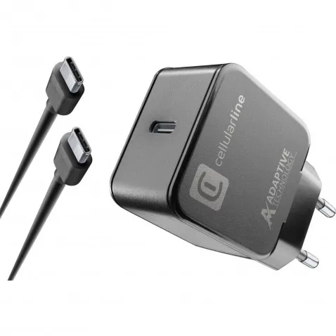 Cellularline Fast Charger USB C 15W blac ACHSMKITC2C15WK