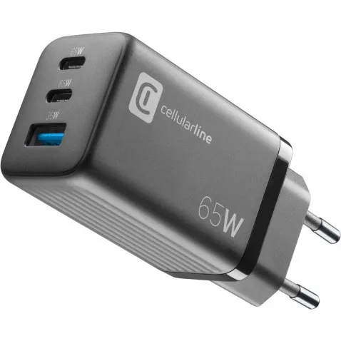 Cellularline Reiselader 65W Multipower 2 x USB C und 1 x