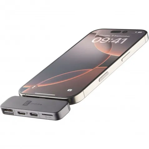 Cellularline Smartphone Hub schwarz USB Type-C auf USB