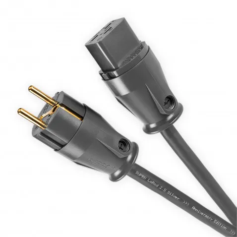 SUPRA LORAD 2,5 SPC 1 Meter Netzkabel Silver