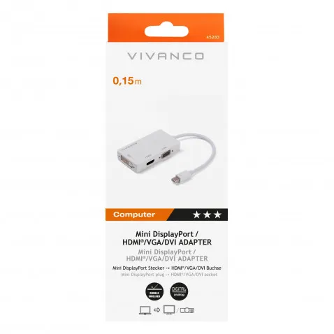 VIVANCO Mini DisplayPort Univ.-Adapter HDMI / DVI /