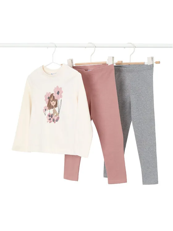 2er-Set Leggings und Bluse · Bunt
