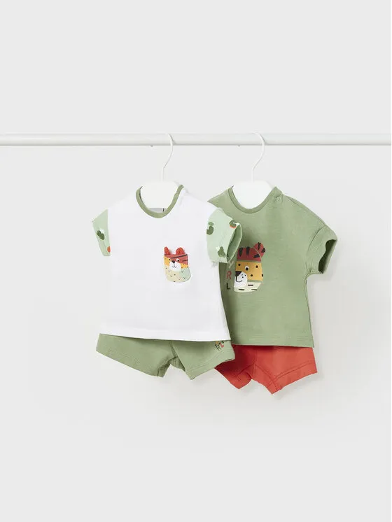 2er-Set T-Shirts und Shorts · Bunt