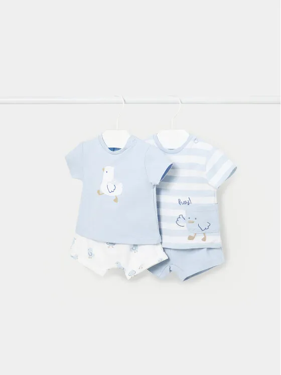 2er-Set T-Shirts und Shorts · Himmelblau