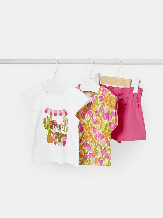2er-Set T-Shirts und Shorts · Rosa