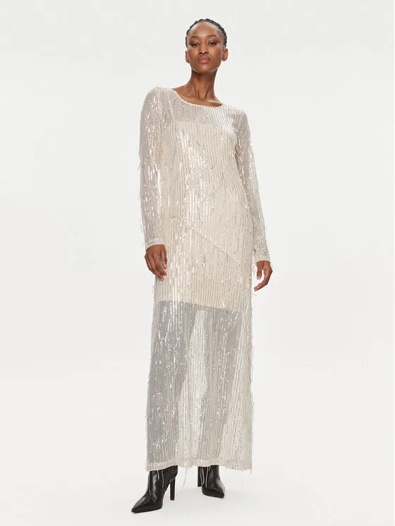 Abendkleid · Beige · Maxi