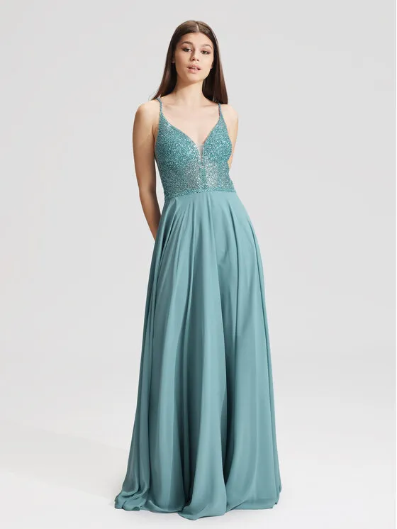 Abendkleid · Blau · Maxi