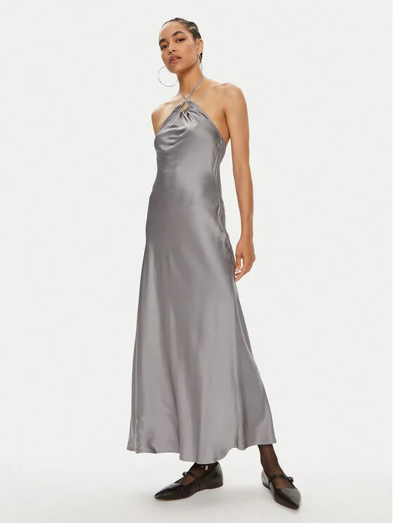 Abendkleid · Grau · Midi