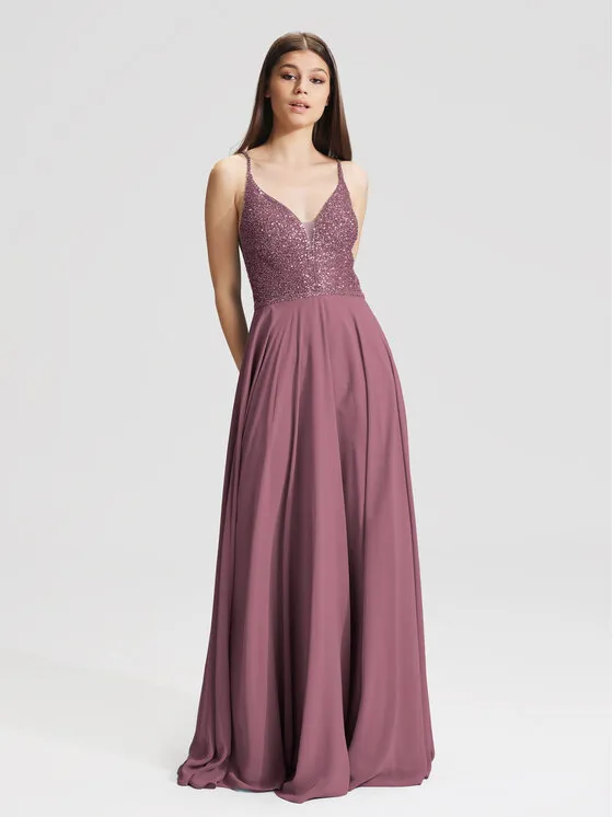 Abendkleid · Violett · Maxi