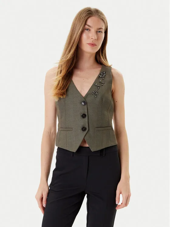 Anzugweste · Khakifarben