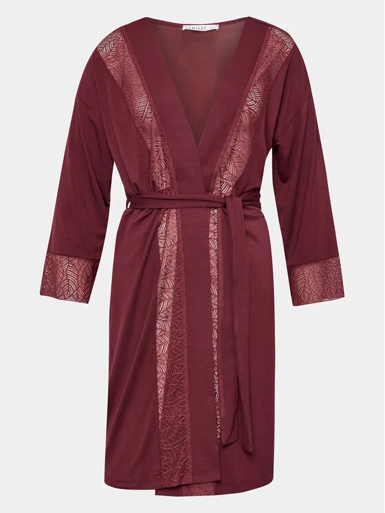 Bademantel · Dunkelrot