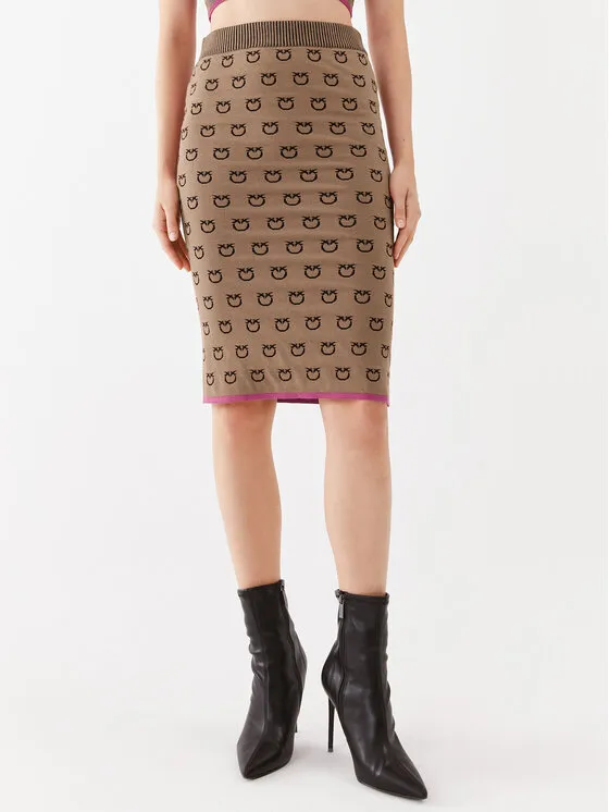 Bleistiftrock · Braun · Midi