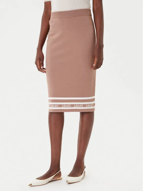 Bleistiftrock · Braun · Midi