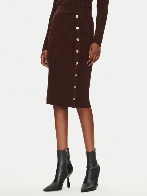 Bleistiftrock · Braun · Midi