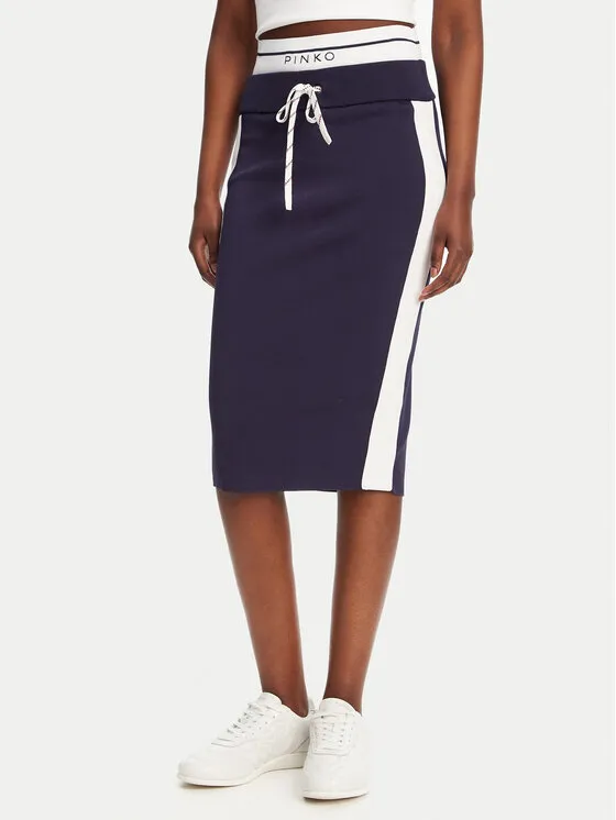 Bleistiftrock · Dunkelblau · Midi