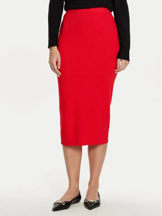 Bleistiftrock · Rot · Midi