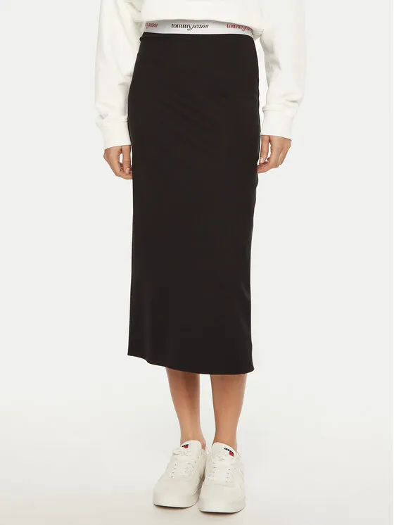 Bleistiftrock · Schwarz · Midi