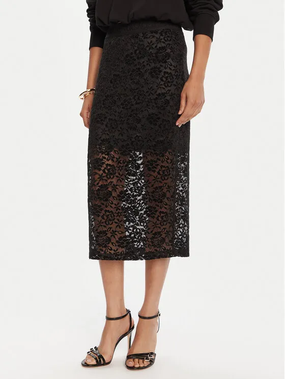 Bleistiftrock · Schwarz · Midi