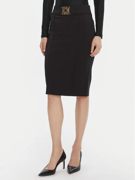 Bleistiftrock · Schwarz · Midi