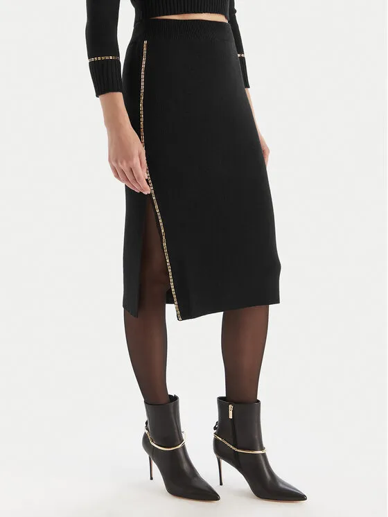 Bleistiftrock · Schwarz · Midi