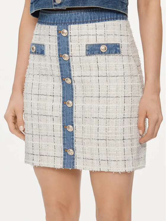 Bleistiftrock · Weiß · Mini