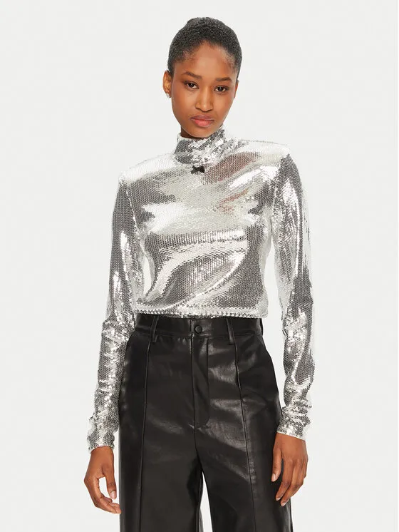 Bluse · Silberfarben