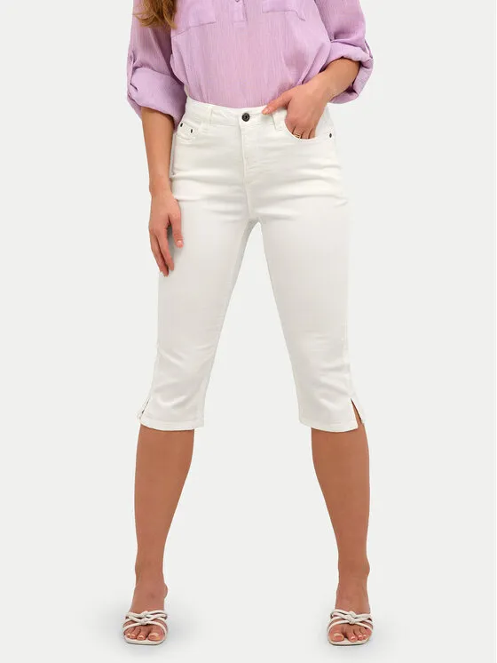 Caprihose · Weiß · Slim Fit