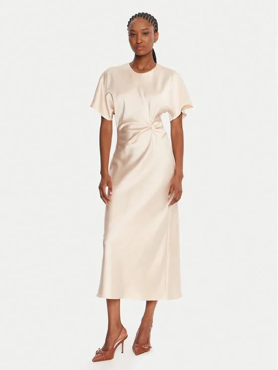Coctailkleid · Beige · Midi