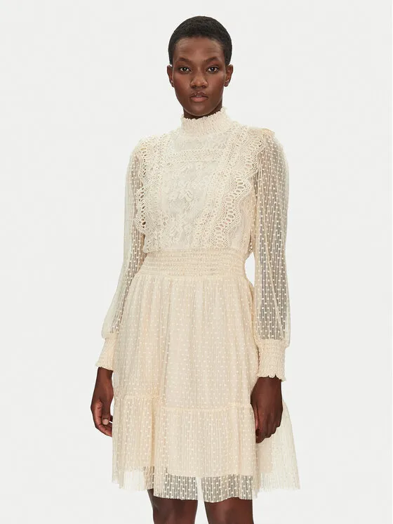 Coctailkleid · Beige · Mini