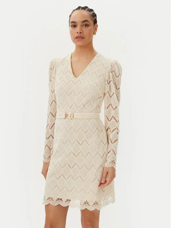 Coctailkleid · Beige · Mini