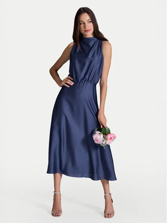 Coctailkleid · Blau · Midi