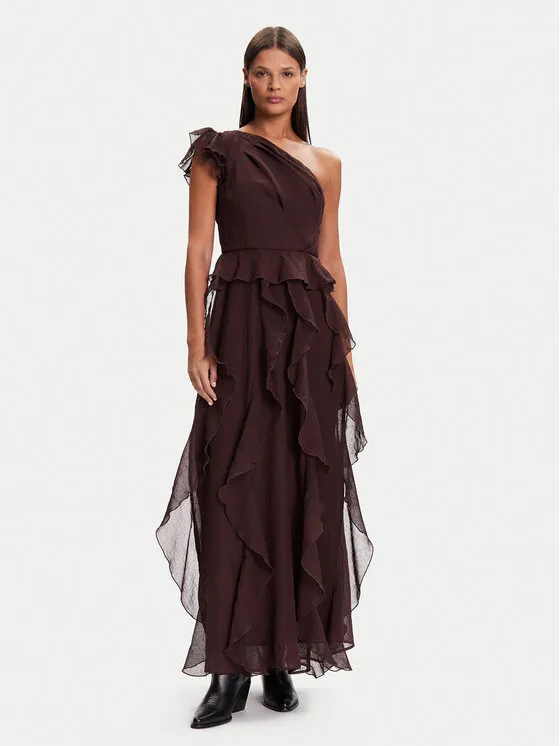 Coctailkleid · Braun · Midi