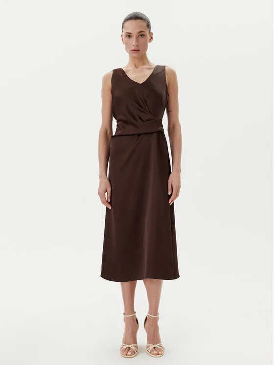 Coctailkleid · Braun · Midi