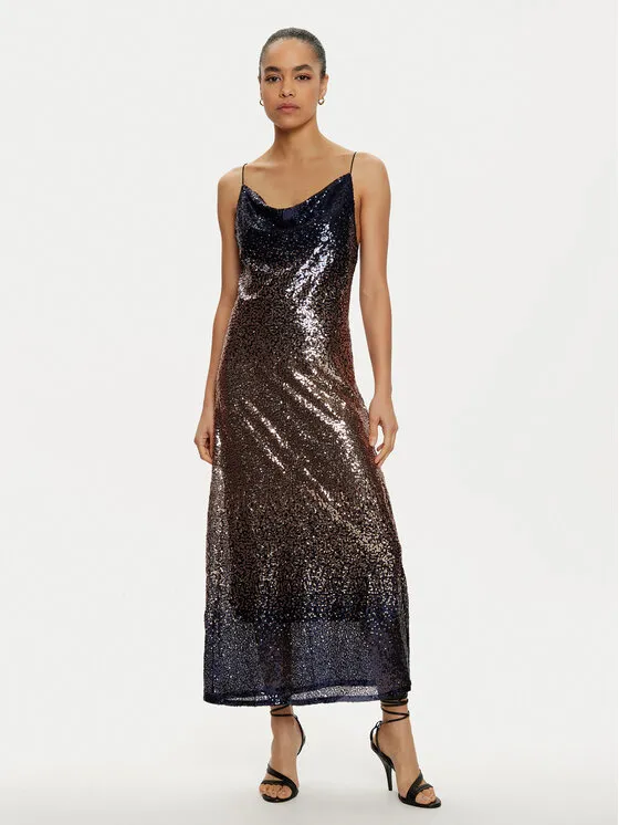 Coctailkleid · Braun · Midi