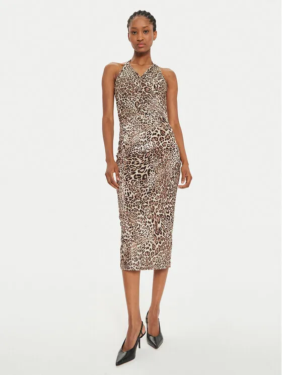 Coctailkleid · Braun · Midi