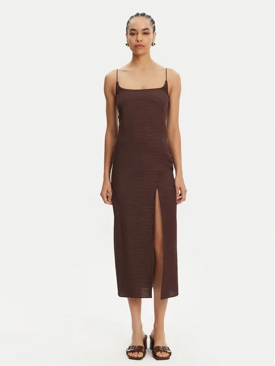 Coctailkleid · Braun · Midi