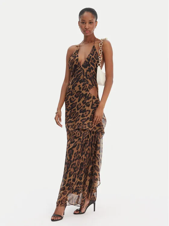 Coctailkleid · Braun · Midi