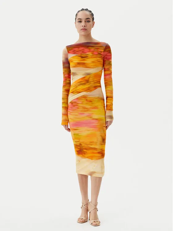 Coctailkleid · Bunt · Midi