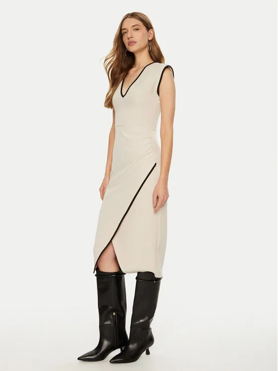 Coctailkleid · Écru · Midi