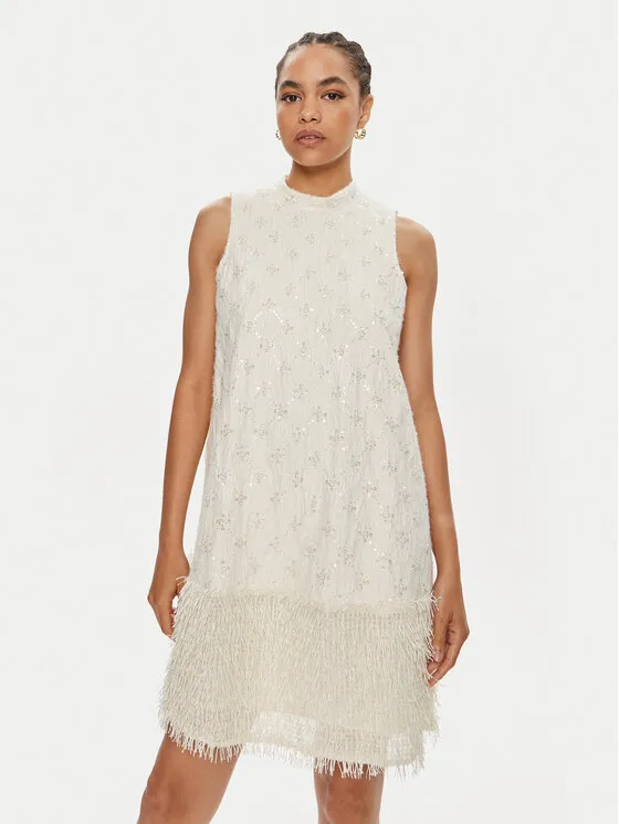 Coctailkleid · Écru · Mini