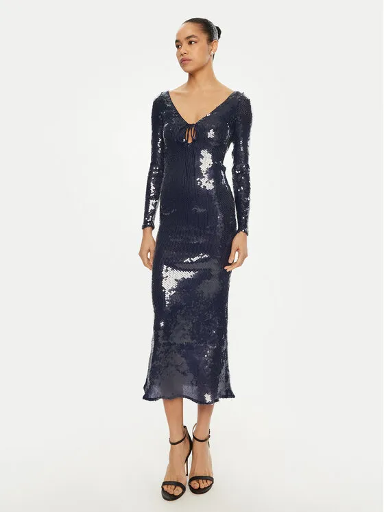 Coctailkleid · Dunkelblau · Midi