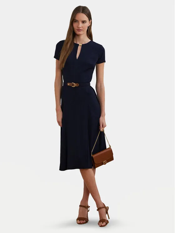 Coctailkleid · Dunkelblau · Midi