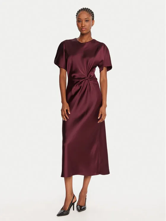 Coctailkleid · Dunkelrot · Midi