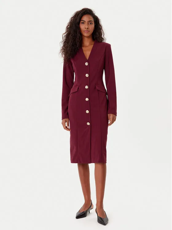 Coctailkleid · Dunkelrot · Midi