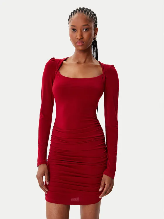 Coctailkleid · Dunkelrot · Mini