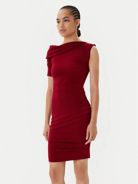 Coctailkleid · Dunkelrot · Mini