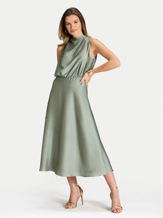 Coctailkleid · Grün · Midi