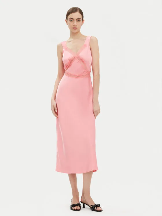 Coctailkleid · Rosa · Midi