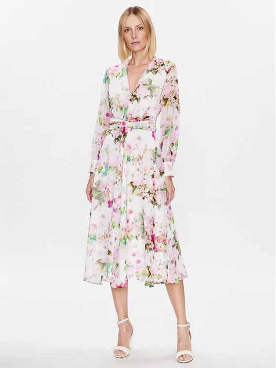 Coctailkleid · Rosa · Midi