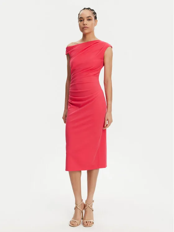 Coctailkleid · Rosa · Midi